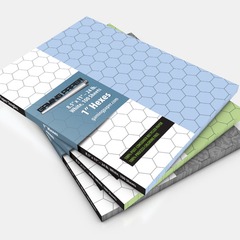 Gaming Paper - Blue Hexes